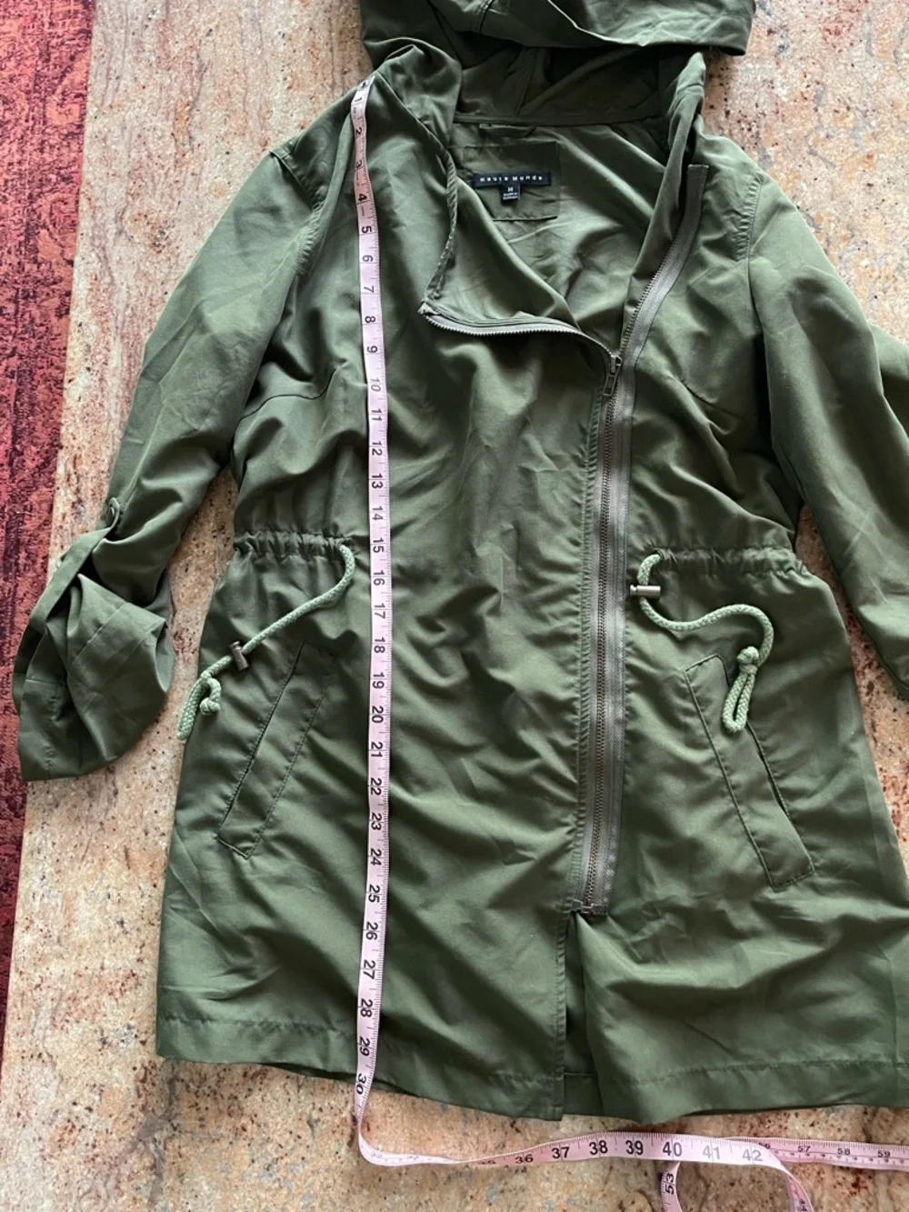 Haute Monde Olive Utility Hooded Jacket - Size Medium - Picture 6 of 6